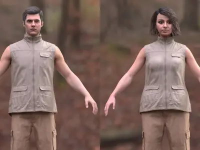  Man and Woman in Summer Outfit 2 