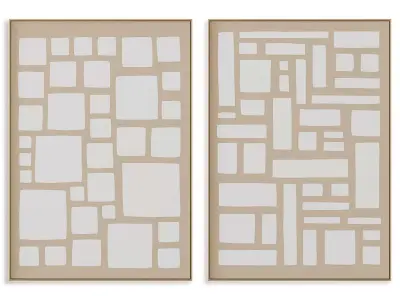 Abstract Painting Frame set 3D model 464