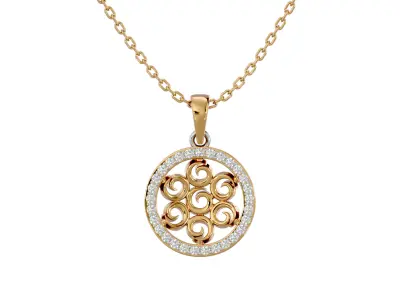 Light Minimalist Diamond Pendant Necklace 3D print model