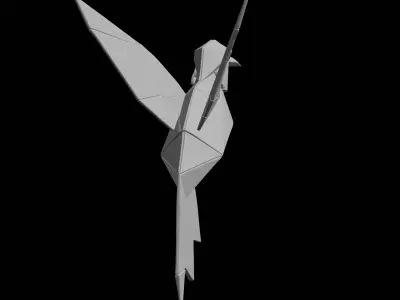 Geometric Hummingbird Home Decor Model 3D print model