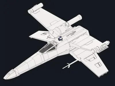 Studio Scale Model-X Kitbasher Template with Greebly Pack 3D print model