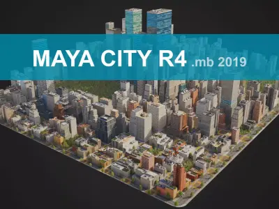 City R4 MAYA Low-poly 3D model