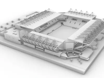 Orlando City  Stadium Low-poly 3D model