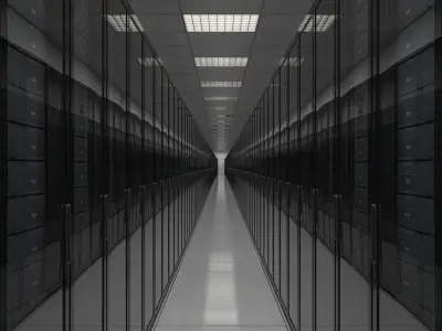 Computer Server Hallway 3D model