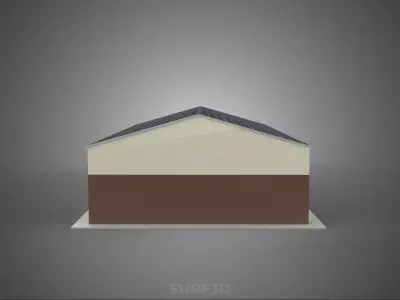 ROOF SOLAR PANEL POWERED WORKSHOP GARAGE WAREHOUSE STORAGE ROOM 3D model