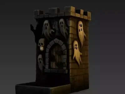 Gothic Haunted Dice Tower 3D print model