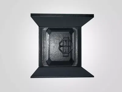 Vault Door 3D Model - Heavy Industrial Security Door Free low-poly 3D model