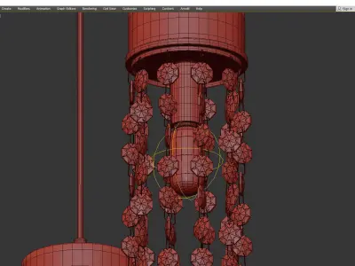 CREATIVE BRASS DIAMOND CHANDELIER Low-poly 3D model