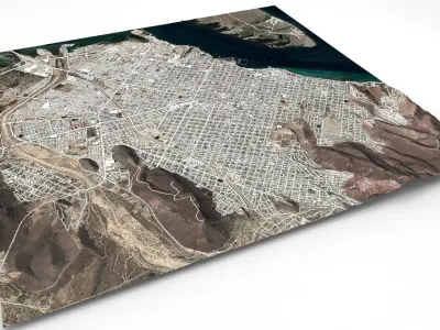Cityscape La Paz Mexico Usa 3D model