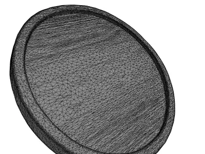 Decorative Hammered Copper Coaster Low-poly 3D model