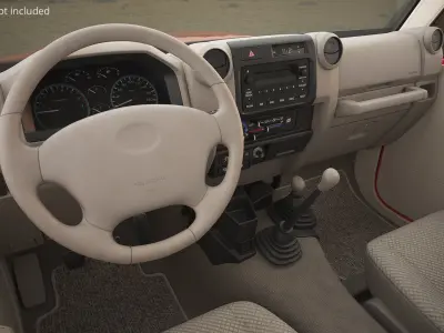  Emergency Ambulance Off Road Vehicle Red Rigged for Maya 