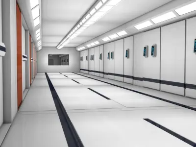Apartment Corridor 3D model get