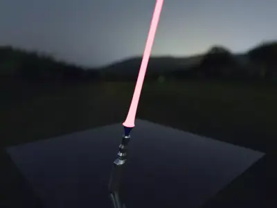 Lightsaber star wars light saber at night Free 3D model