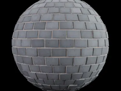 Grey Brick Tiles Texture PBR 200 x 200 cm Texture