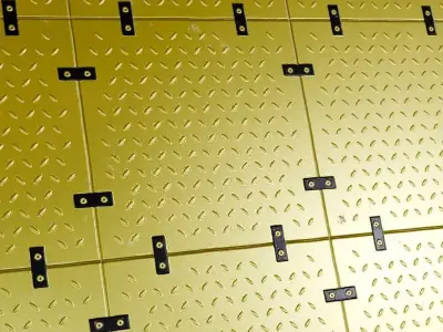 Golden Full Metal Plate PBR Seamless Texture