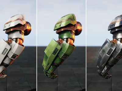 mechanical arm robot hand for a huge fat Mech 3D CG model Low-poly 3D model