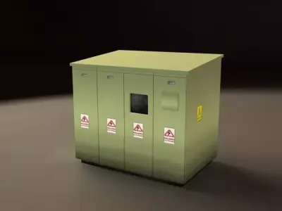 Compact Substation Low-poly 3D model