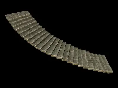 Heyang suburbs - stairs - stone staircase 02 3D model