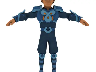 Cartoon Rigged Character 1 3D model