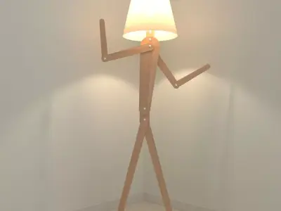 Human Floor Lamp 3D model
