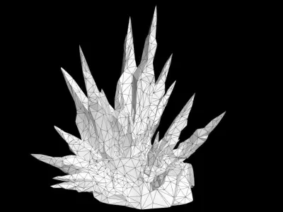 Low poly Sharp Ice Modular 210921 Low-poly 3D model