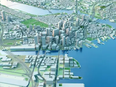 Boston 3D City Map 3D model