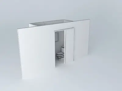 banhocarla3 wall with window Free 3D model