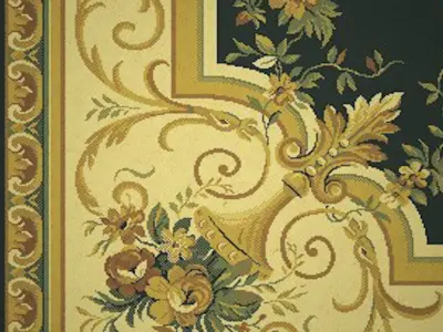 Persian carpet first series Low-poly 3D model