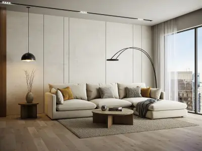 interior living room scene 52 3D model