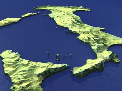 Italy 1 island of 3D model