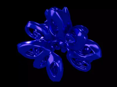 Abstract Flower Shape v1 007 Low-poly 3D model