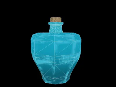 Bottle of potion Collection Low-poly 3D model