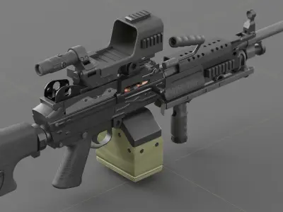 FN Minmi MK3 with MGRS Low-poly 3D model