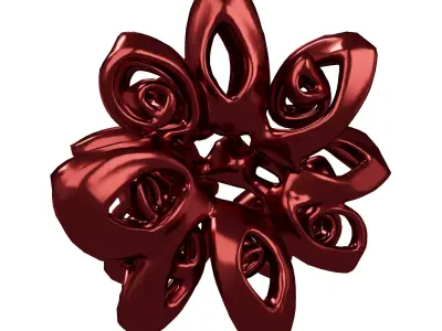 Abstract Flower Shape v1 005 Low-poly 3D model