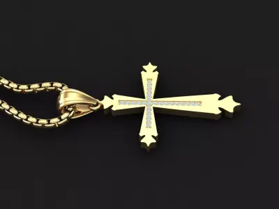 Cross Light Gold 3CP027 3DM STL 3D model