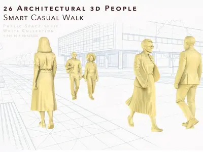 Smart Casual Walk - 26 Architectural Figures 3D print model