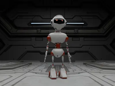 Random Dynamics Humanoid Robot 3D Model Low-poly 3D model