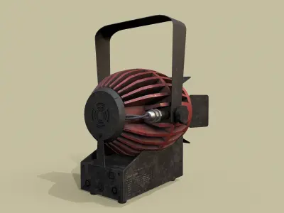 Old hand lantern Low-poly 3D model