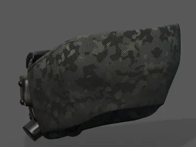 Gas mask respirator scifi futuristic  Low-poly 3D model