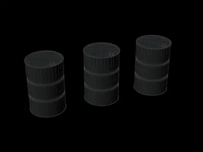 Drums Barrels Pack 3D model