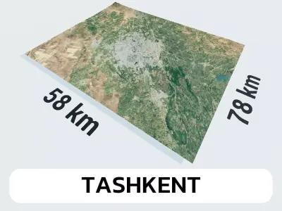 Tashkent Uzbekistan City Landscape 3D Model 3D model