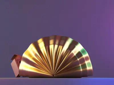 shell candle without pearls 3D print model