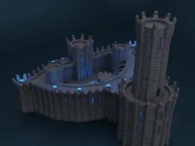 Wizard Academy Tabletop Terrain 28 MM 3D print model