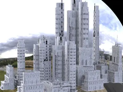 Cyberpunk city 3D model