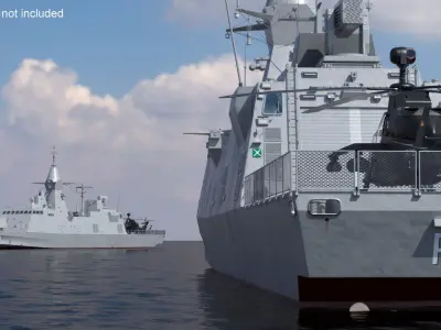  Baynunah Class Corvette with Eurocopter Tiger EC665 Rigged 