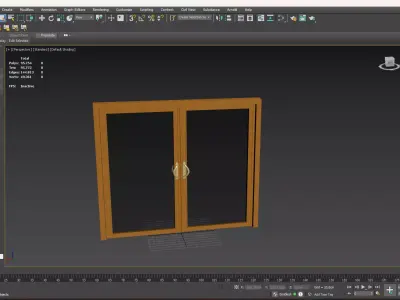 Double Glass Doors  High Poly Showcase Asset for Unreal  Low-poly 3D model