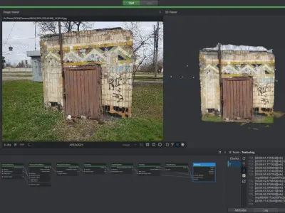 3DF Zephyr - Small building Low-poly 3D model