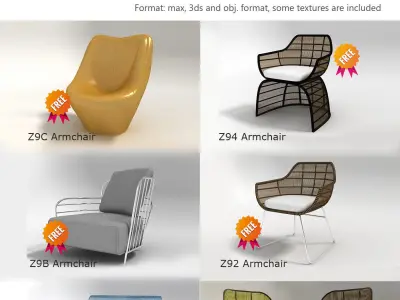 Furniture Model pack 1 Free 3D model