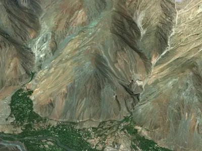 Afghanistan Landscape Low-poly 3D model