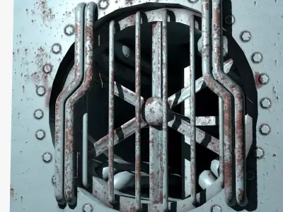 Fan Shaft PBR model Low-poly 3D model